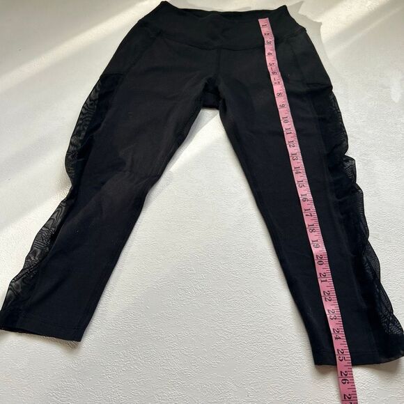 Beyond Yoga Black Mesh Panel High Rise Leggings Size Small | Athleisure Activewe - Picture 6 of 8